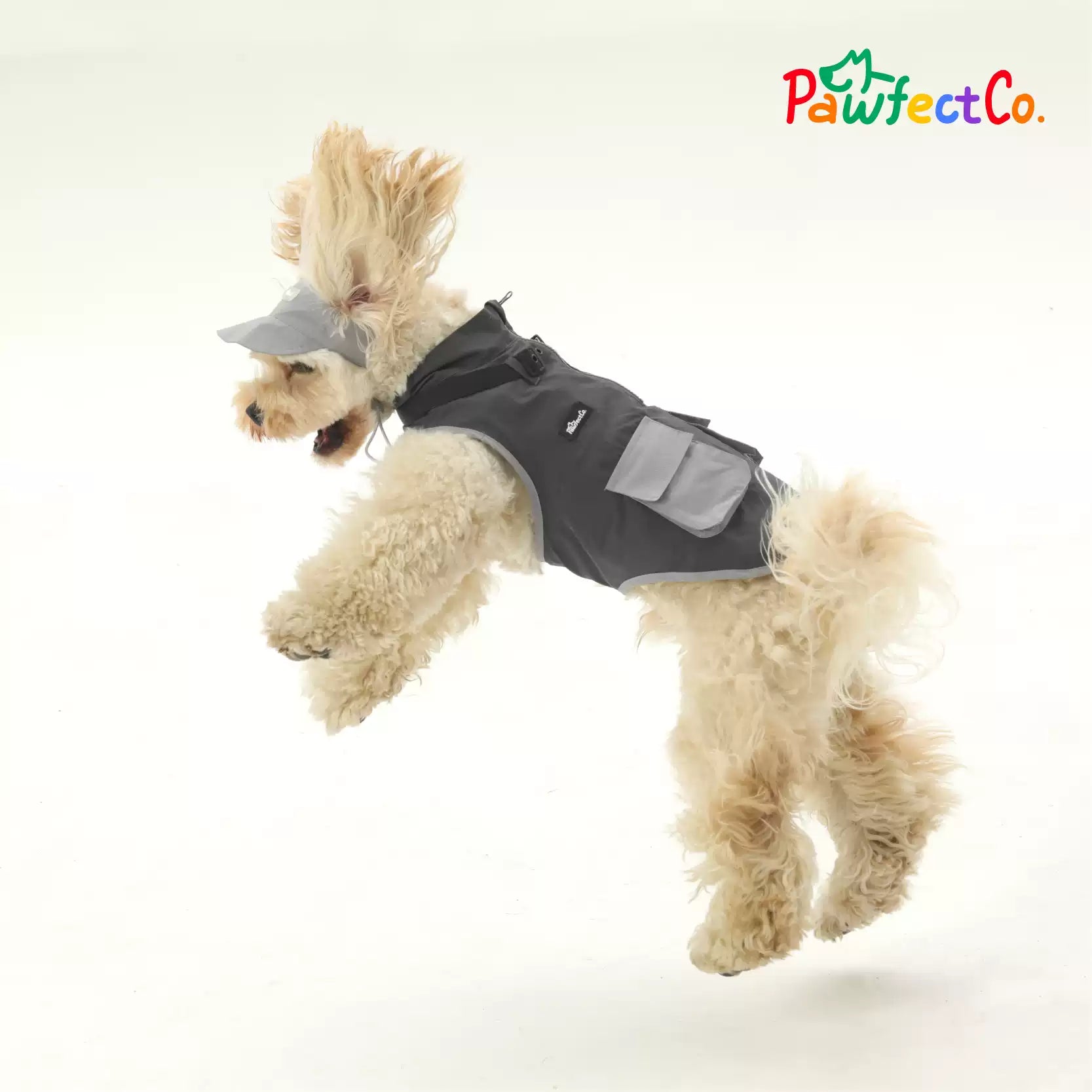 Hooded Workwear Cargo Dog Jacket Spring Autumn Outdoor Coat