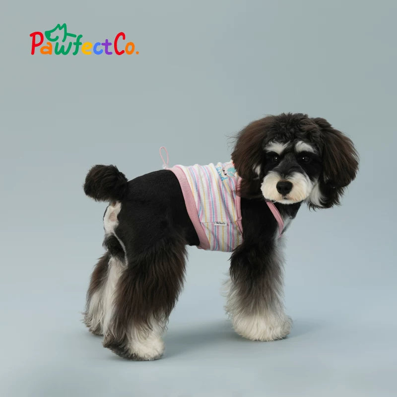 Pet Striped Embroidered Tank Top