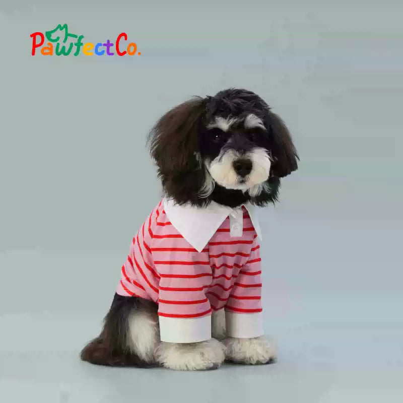 Red Striped Summer Dog Sleeveless Vest