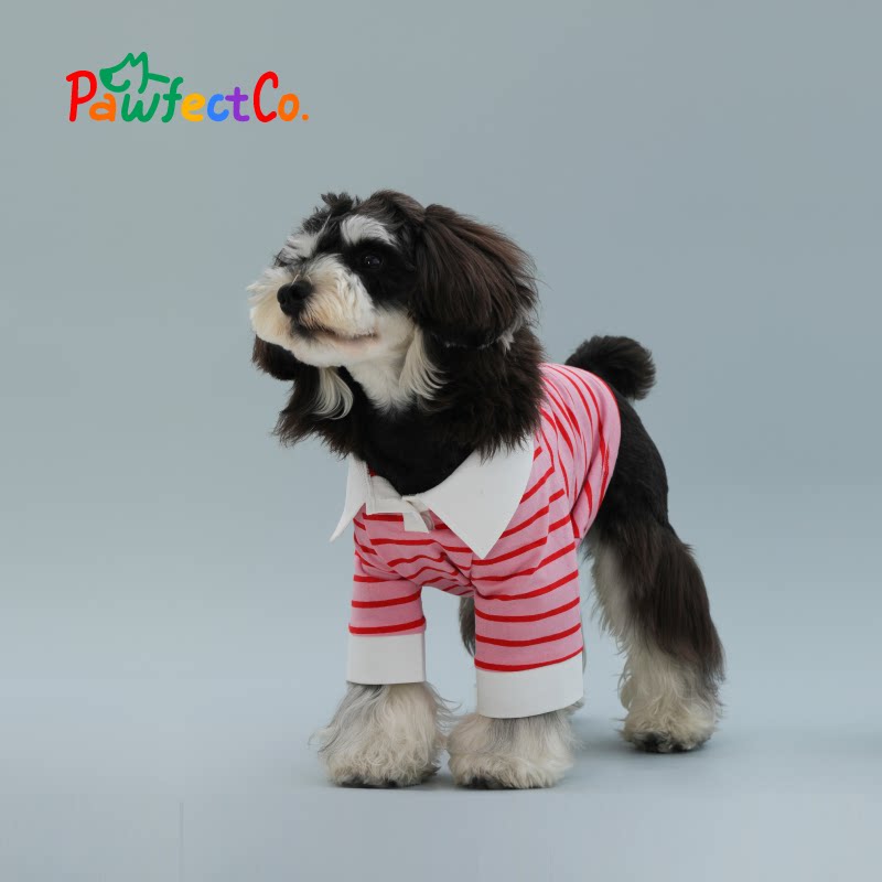 Red Striped Summer Dog Sleeveless Vest