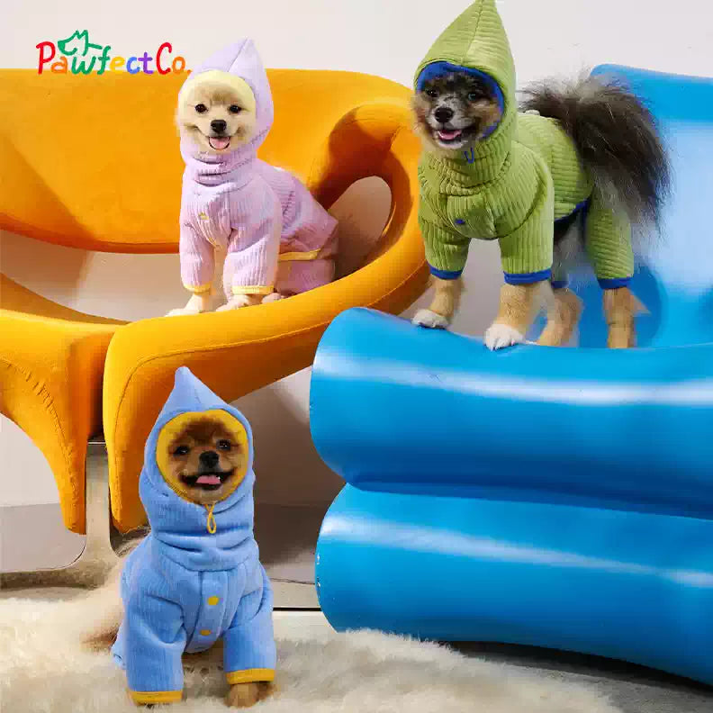 Thick Fleece 4-Leg Pet Winter Jumpsuit