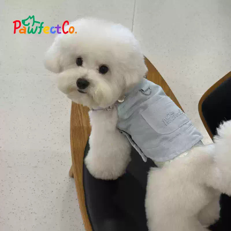 Denim Overalls Vest for Dogs