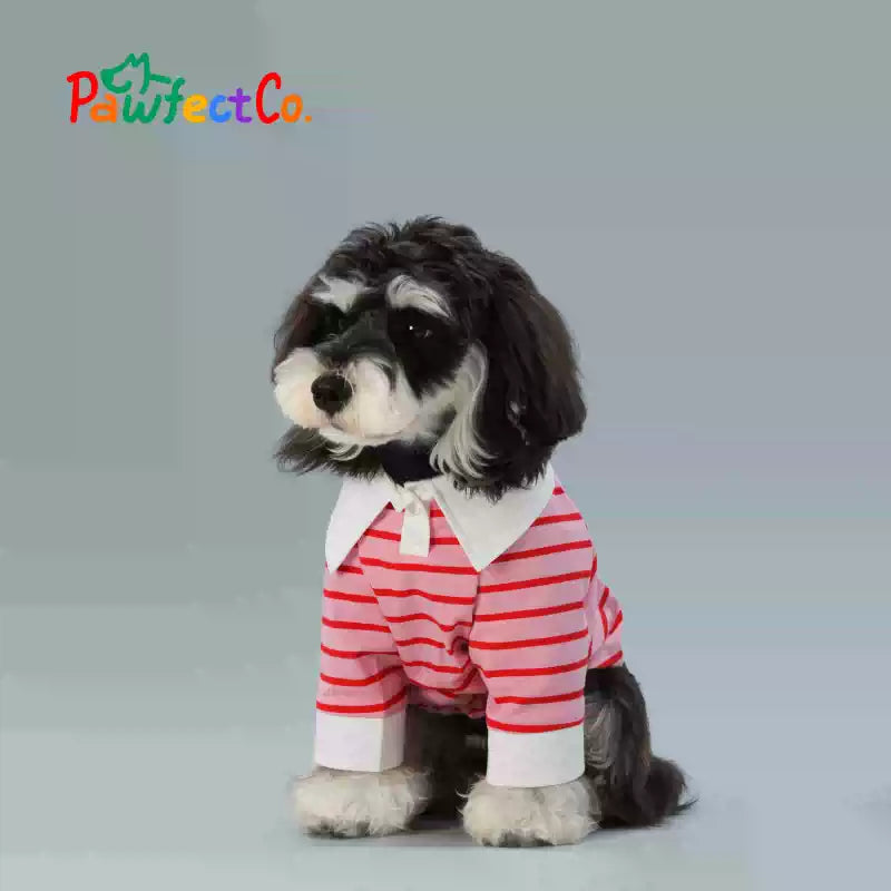 Red Striped Summer Dog Sleeveless Vest