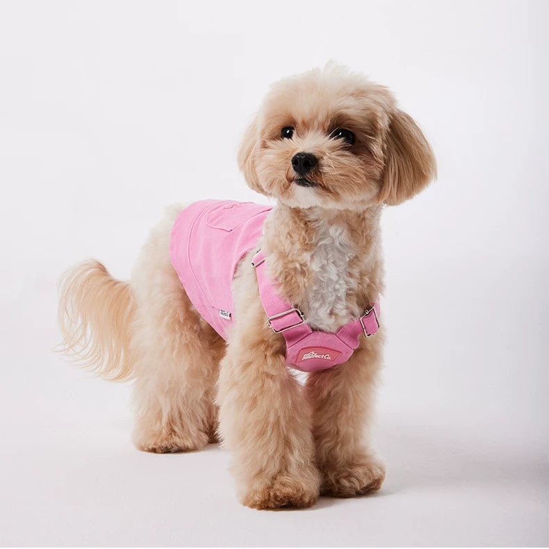 Denim Overalls Vest for Dogs